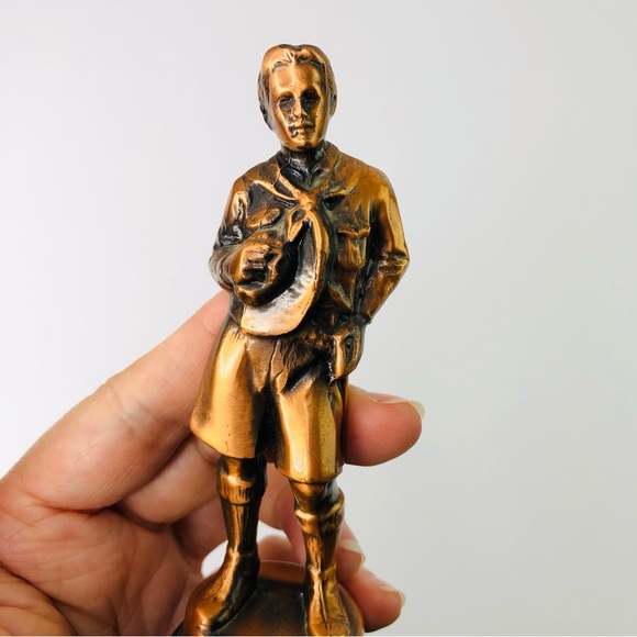 Boy Scout of AMERICA Trophy 1975 Statue Bronze In Appreciation to DICK MILLER - Picture 6 of 8